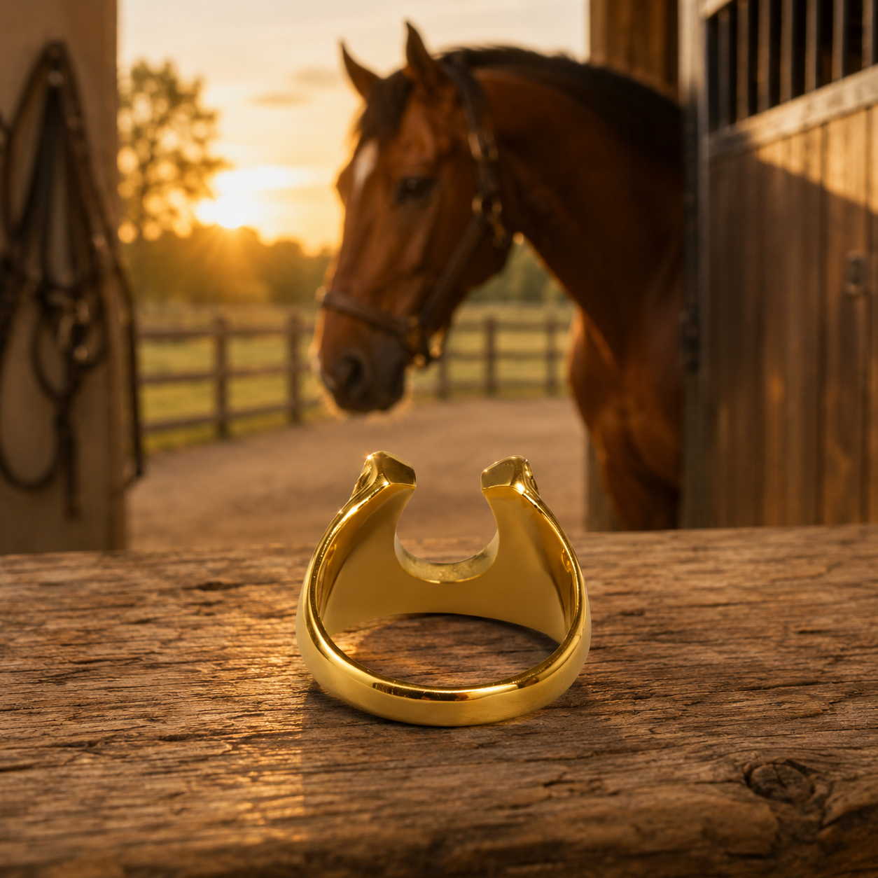 Ring mit Hufeisenmotiv