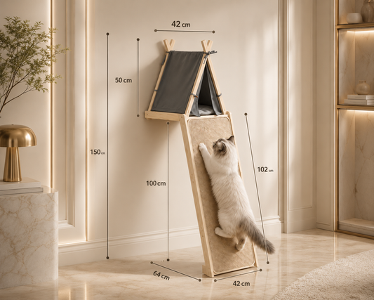 Katzenzelt mit Rampe
