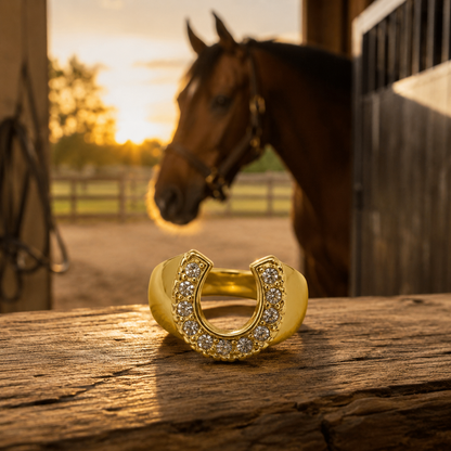 Ring mit Hufeisenmotiv