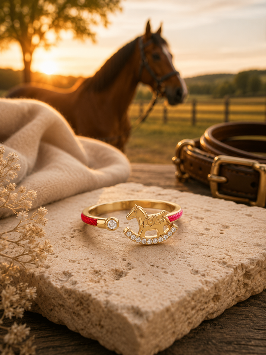 Ring mit Pferdemotiv