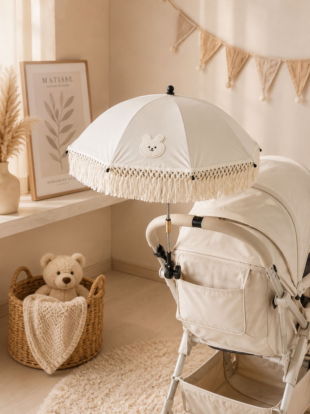 2-in-1 Kinderwagen-Regen & Sonnenschirm