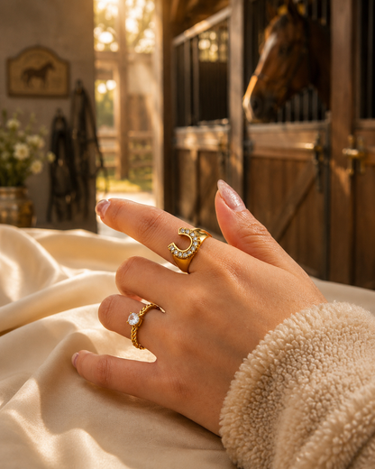 Ring mit Hufeisenmotiv