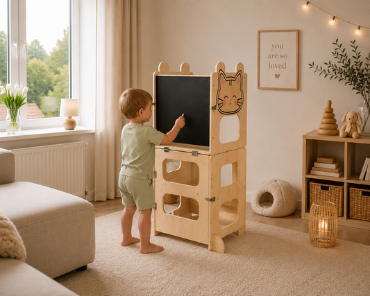 Montessori Lernturm mit Tafel