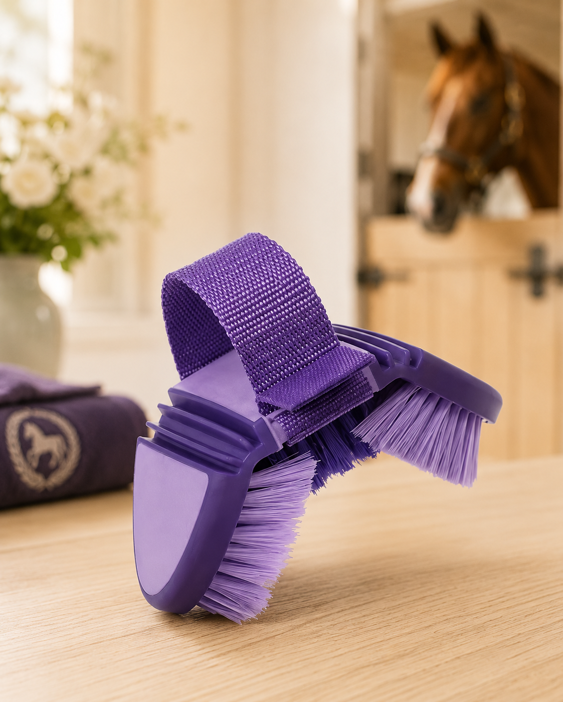 Flexible Pferdebürste