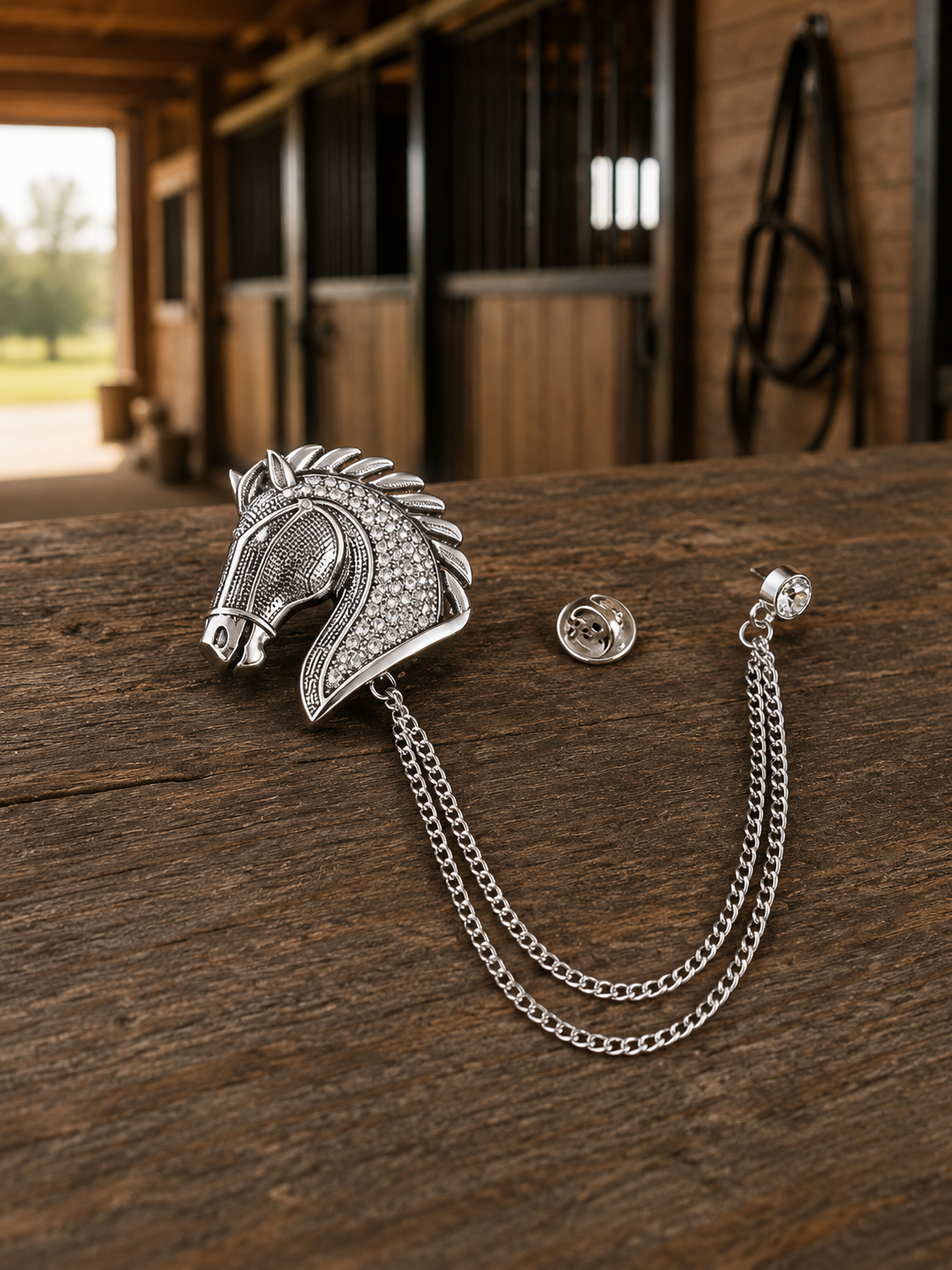 Pferdebrosche mit Strass