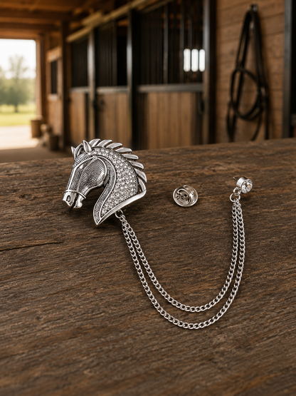 Pferdebrosche mit Strass
