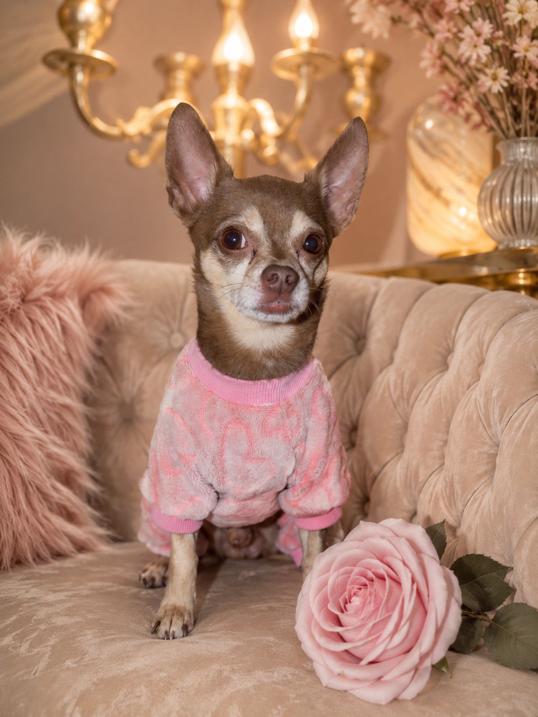 Hundeoverall in Rosa