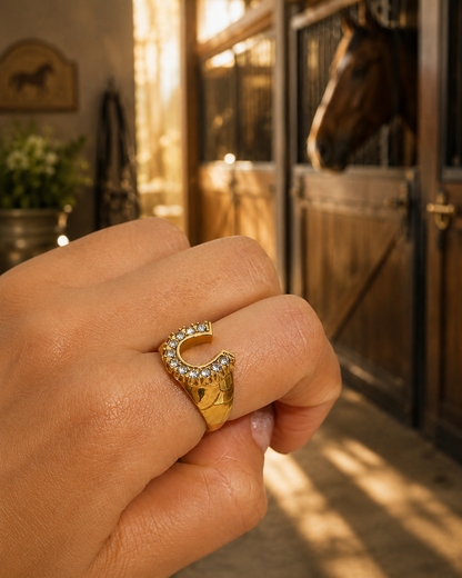 Ring mit Hufeisenmotiv
