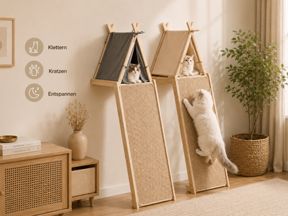 Katzenzelt mit Rampe