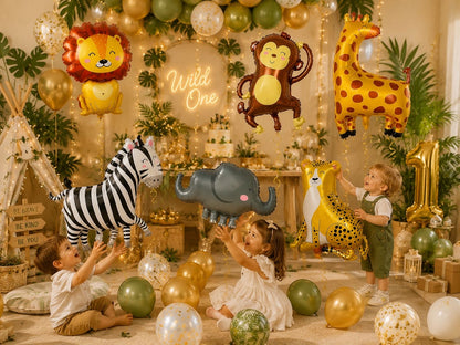 6-Teiliges Dschungel-Tierballon Set