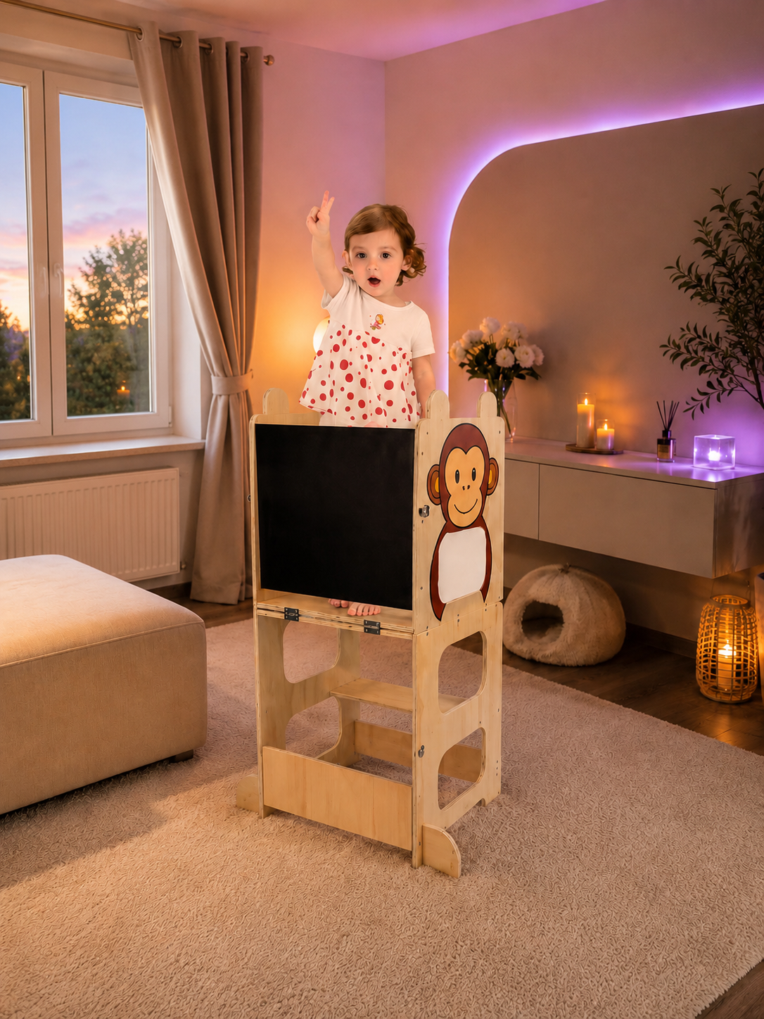 Montessori Lernturm mit Tafel