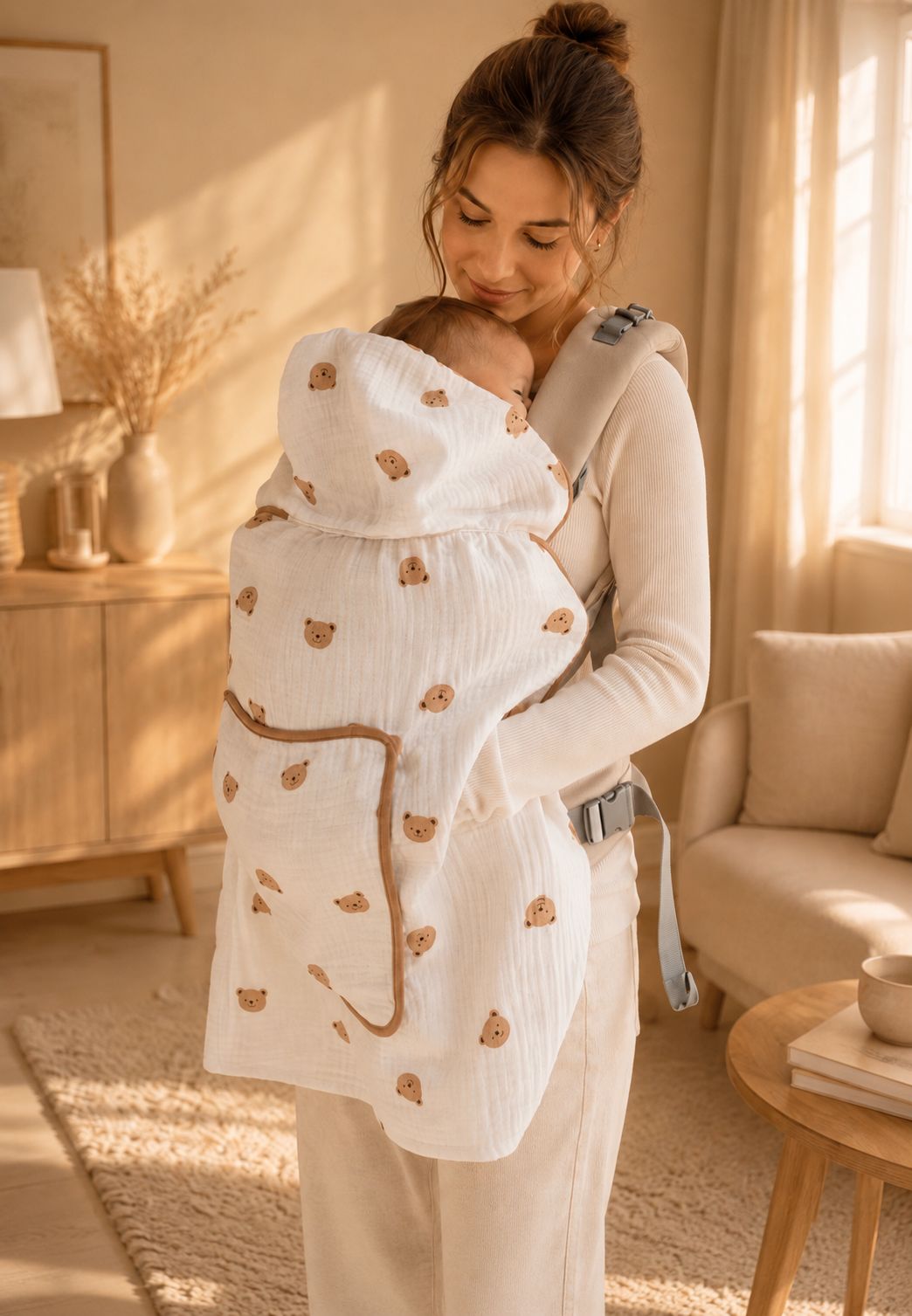 Babydecke mit Kaputze