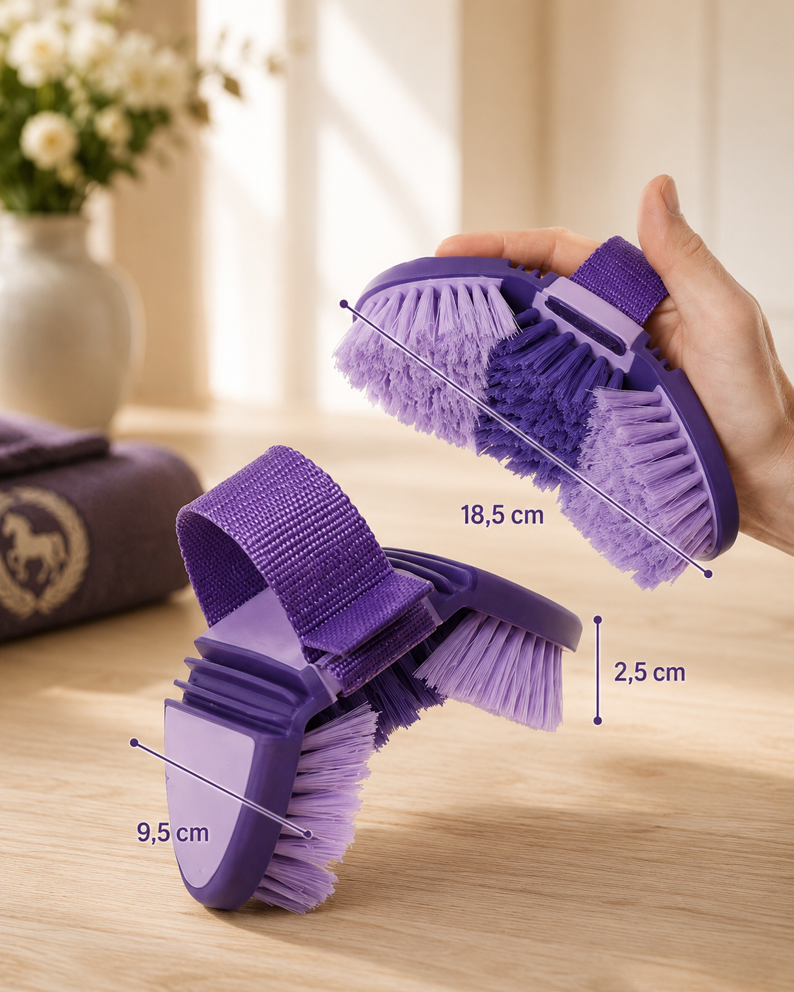Flexible Pferdebürste