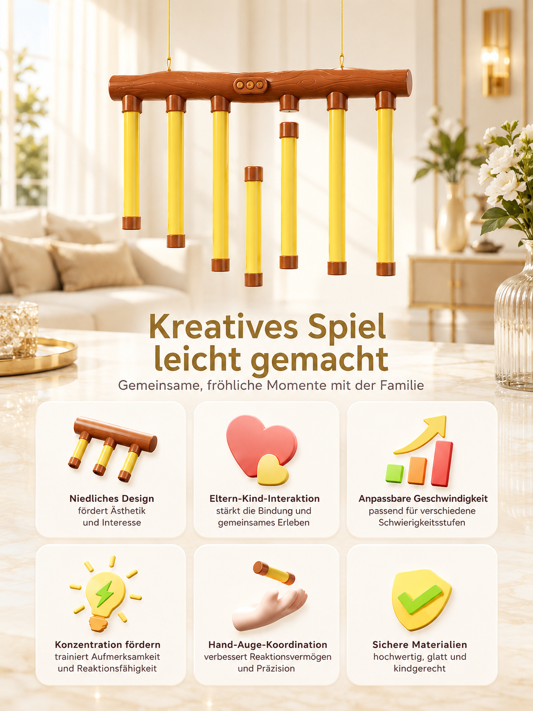 Kinderspiel Fallende Stäbe
