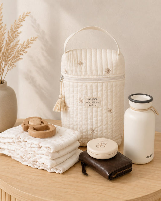 Gesteppte Wickeltasche