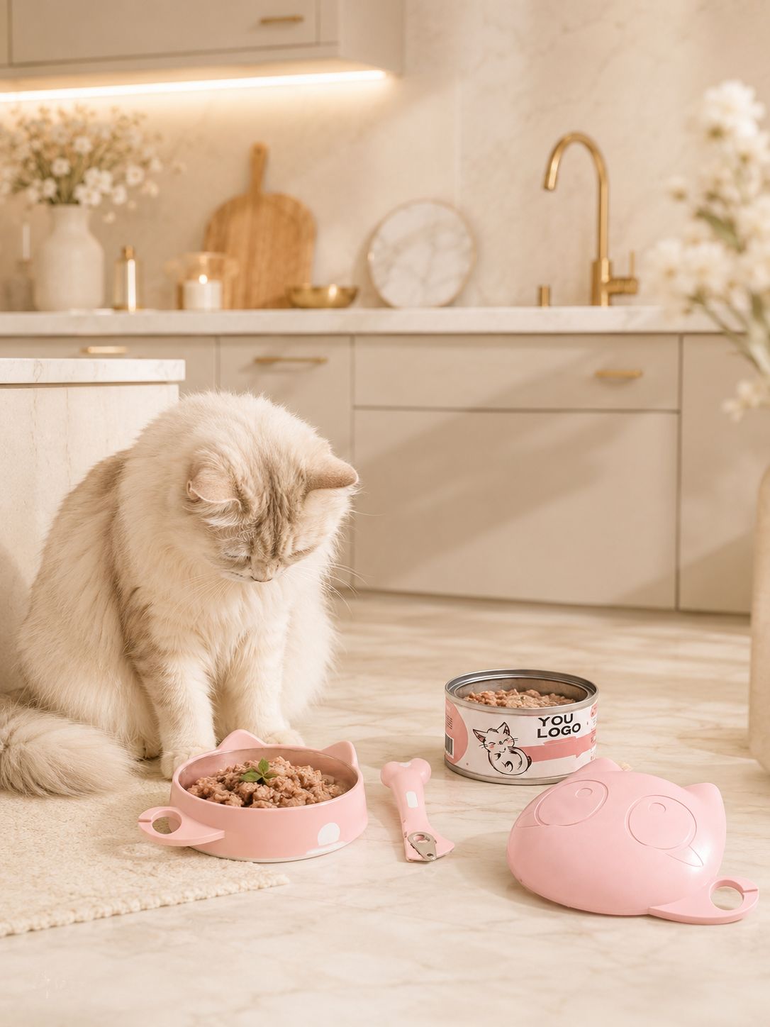 Futterdeckel & Löffel Set