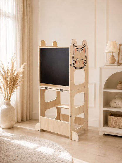 Montessori Lernturm mit Tafel